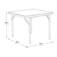 thumbnail image 5 of Office Star Resin Multipurpose Square Table, 3-Feet Light Gray, 5 of 5