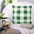 thumbnail image 3 of Green White Buffalo Check 26x26 Pillow Covers Set of 2, Farmhouse Plaid Modern Geometric Throw Pillow Covers Decorative Couch Cushion Case, Microfiber Square Pillowcases for Bedroom Car Living Room, 3 of 7