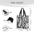 thumbnail image 2 of Large-Capacity Zipper Single-Shoulder Convenience Bag 15.7×19.6 Inches, Wear-Resistant And Water-Repellent, Can Be Carried By Hand Or On One Shoulder Black Geometric Lines_4, 2 of 8
