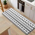 thumbnail image 5 of Black Geometric Striped Pattern Kitchen Rug Mat,Kitchen Runner Rugs Non Skid Washable,Decorative Kitchen Floor Mats for Kitchen,Sink,Laundry,17"x47.2", 5 of 7