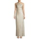 Photo 1 of CALVIN KLEIN $199 Women Gold Patterned Beaded Slitted Shimmering Sheath Dress 16