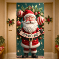 thumbnail image 5 of Festive Christmas Santa Claus Banner Decorative Ornaments Ho Ho Ho for Holiday Party Celebration Indoor Decoration, 5 of 9
