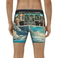 thumbnail image 4 of Disketp Comic Airplane Cockpit Illustration Men's Boxer Briefs Men’s Underwear Boxer Briefs for Men, 4 of 7