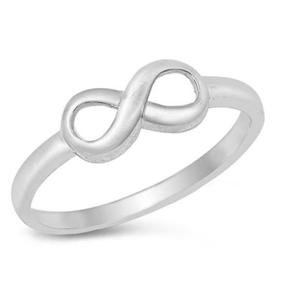 Sterling Silver Women's Plain Infinity Ring 925 Band 5mm Jewelry Female Male Unisex Size 5