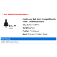 thumbnail image 2 of Front Lower Ball Joint - Compatible with 2000 - 2004 Nissan Xterra 2001 2002 2003, 2 of 2