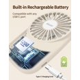 thumbnail image 4 of Ventilador de mano Aluan Mini, potente USB recargable, color beige, 4 of 7