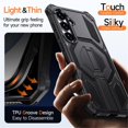 thumbnail image 6 of For Samsung Galaxy S25+ 5G / S24+ 5G Case [Compatible With MagSafe], Hidden Metal Kickstand, Military-Grade Heavy Duty Case with Bumper Frame, 360° Full Body Shockproof Protection Cover,Black, 6 of 7