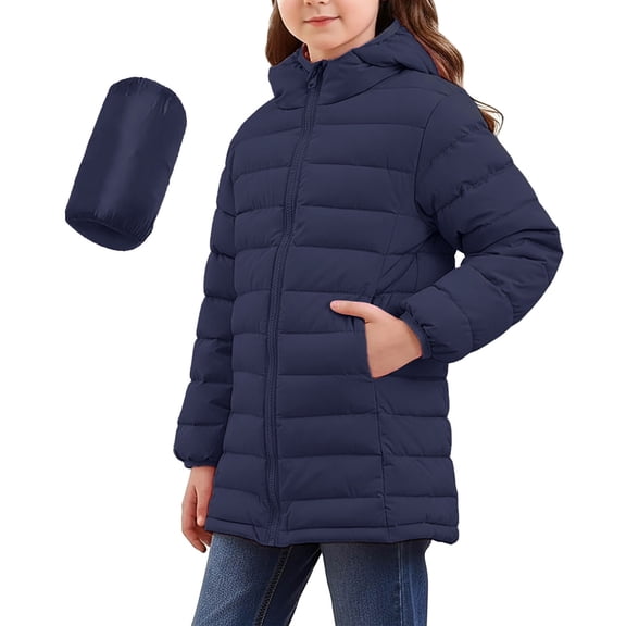 Cowsor Kids Winter Coats with Hooded Light Puffer Coat Warm Padded Jacket for Boys Girls Toddler