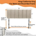 thumbnail image 2 of Yongchuang Upholstered King Headboard Foldable Linen Headboard for King/Cal King Size Bed Adjustable Height Oatmeal, 2 of 6