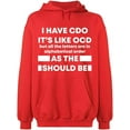thumbnail image 2 of OXI Hoodie Sweatshirt - Basic Casual Hoodie for Men's and Women Fleece Hoodie Long Sleeve - Red Small, 2 of 3