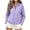Purple, variant on Full Zip Fleece Jacket for Women's Long Sleeve Solid Color High Neck Jacket Winter Warm Coat Women's Soft Fleece Jacket with Pockets