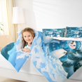 thumbnail image 4 of Feelyou Cartoon Cute Snowman 01, Blue Xmas Tree Twin Comforter Sets, Merry Christmas Reversible Bedding Set, Super Cozy Room Decor,2-Piece, 4 of 8