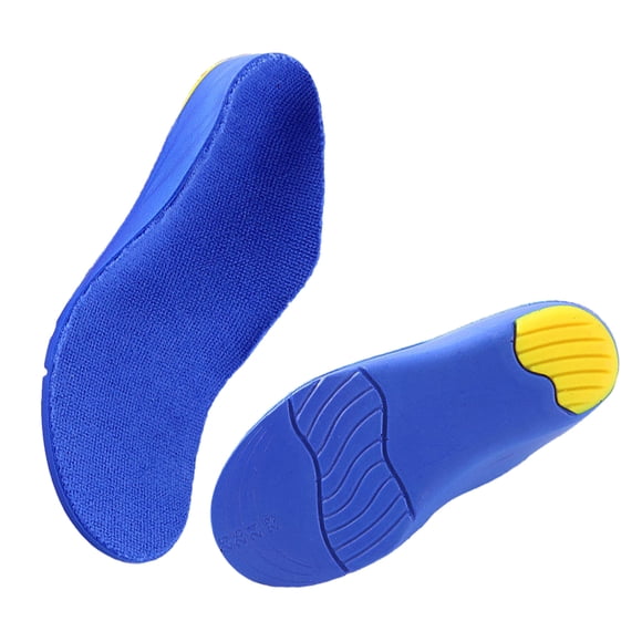 Plantillas ortopédicas Qarigey PU ajustables para niños antibacteriano azul 33-35