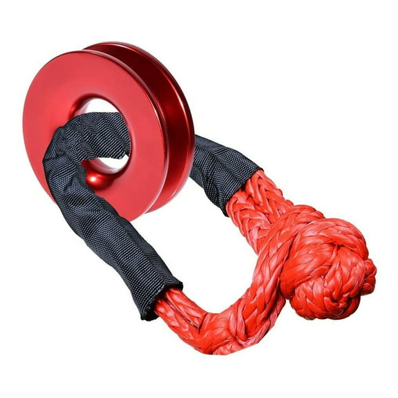 ZUARFY Trailer Car Tow Rope Shackle Winch Snatch Recovery Ring Synthetic Soft Pull Rope Snatch-Ring Breaking Strength 41,000lbs