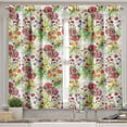 thumbnail image 2 of Ambesonne Garden Art Valance & Curtain, Watercolor Peony, 55"x45", Multicolor, 2 of 6