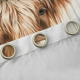 thumbnail image 4 of jejeloiu Farmhouse Highland Cattle Curtains Pack of 2 (42x84 Each),Rustic Farmhouse Curtains Blackout,Colorful Graffiti Flower Bedroom Curtains For Teens,Super Cozy Room Decor, 4 of 6