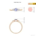 thumbnail image 6 of ANGARA Natural Classic Tanzanite and Diamond Three Stone Engagement Ring in 14K Rose Gold for Women (Size-5mm) | December Birthstone, Anniversary, Jewelry Gift for Women | Natural Tanzanite Ring, 6 of 11