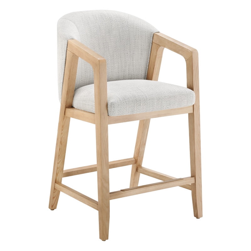 Spruce & Spring Exposed Wood Barstool Indoor Wood Frame Stool