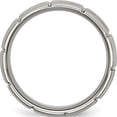 thumbnail image 2 of Titanium Brushed Center 8mm Grooved Band (Size 7.5) Made In China tb183-7.5, 2 of 5