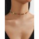 thumbnail image 1 of Collar Choker Dorado con Piedras de Circonita Multicolor Geométrico, 1 of 7