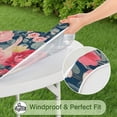 thumbnail image 5 of Pioneer Flower Floral Print Pattern Round Fitted Tablecloth with Elastic Edge,Dining Table Cover Waterproof,Outdoor Round Tablecloth for Camping,Dining,Indoor and Outdoor, 5 of 7