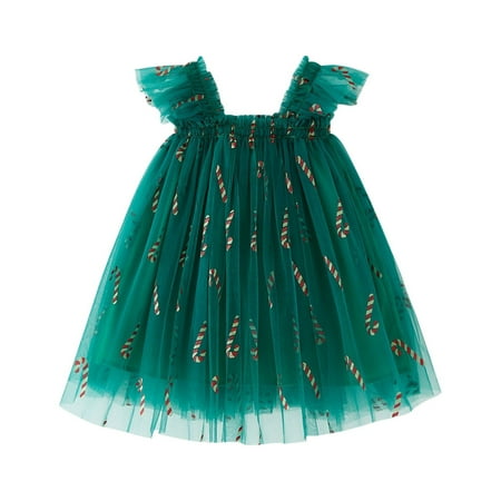 

Generic Christmas Clothes for Toddler Boys Autumn Winter Xmas Tutu Dress Baby Girls Sleeveless Layered Tulle Dress Little Girl Dresses Outfit for Party School (18-24 Months B)