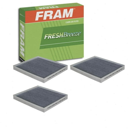 3 pc FRAM CF12159 Fresh Breeze Cabin Air Filters for 13508023 51535 ARH-160613 CAF2142 HF6293 S111605 HVAC Heating Ventilation Air Conditioning Vent Filters