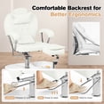 thumbnail image 4 of Advwin Pedicure Chair No Plumbing with Stool & Bubble Massage Foot Bath, 360°Swivel Hydraulic Pedicure Station Height Adjustable Massage Chair for Nail Tech, Salon, Spa, White, 4 of 10