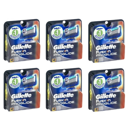Gillette Fusion Proglide Refill Cartridges 4 Ct (Pack of 6)