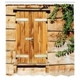 thumbnail image 3 of Ambesonne Rustic Shower Curtain, Countryside Shutters, 69"Wx75"L, Beige Green, 3 of 5