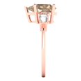 thumbnail image 3 of 2.5 ctw 3 Stone Anniversary Ring for Women | Pear Cut Yellow Moissanite | Hyperallergenic Solid 18K Rose Gold, 3 of 5