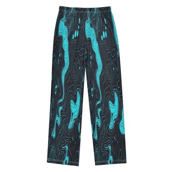 Boy's Pajama Pants Boys' Long Sleep Pants Children's Pajama Pants Loose Fitting Pajama Pants are Convenient to Put on and Take off S Blue River Seamless