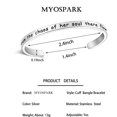 thumbnail image 2 of Inspirational Bracelet and from The Chaos of Her Soul There Flower Beauty Cuff Bangle Bracelet Encouragement Gift for Daughter Granddaughter Best Friend, 2 of 6