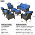 Ovios Outdoor Patio Furniture 7 Piece All Weather Wicker Outdoor Sectional Sofa Couch Modern