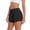 Black, variant on Women's 2 in 1 Flowy Athletic Shorts Quick Dry Nylon Elastic Waist Drawstring Running Yoga Gym Workout Casual Shorts with Pockets, XS-XXL