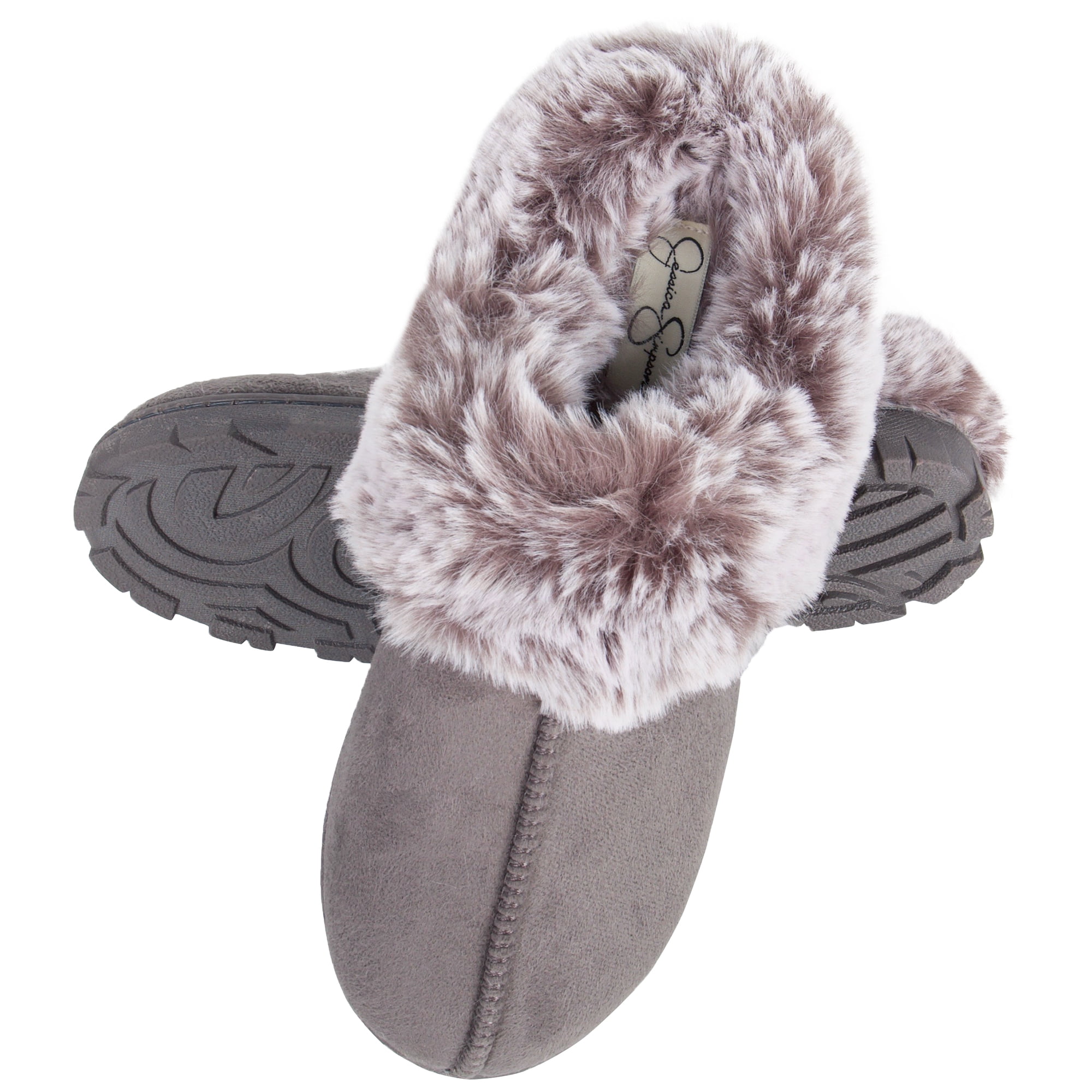 jessica simpson comfy faux fur womens house slipper