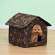 thumbnail image 5 of XNSHUN Casa para gatos al aire libre, resistente al invierno, plegable, impermeable, resistente a la intemperie, suave y cálida, con cojín extraíble para perros pequeños y gatos., 5 of 5