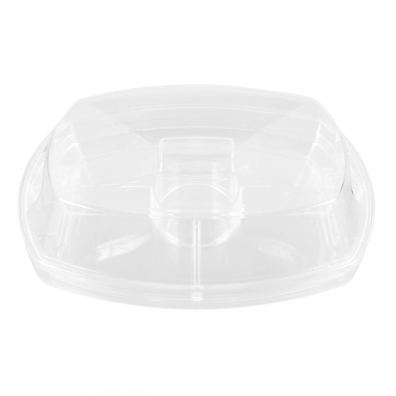 HOMEMAXS  Ice Tray Round Serving Countertop Platter Fruit Transparent
