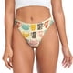 thumbnail image 1 of Fotbe Vintage Cup Tanga Sin Costuras para Mujer con Estampado – Panties Invisibles, Transpirables y Cómodos para Uso Diario-X-Small, 1 of 6