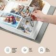 thumbnail image 5 of Fintie Classical Photo Album - 600 Pockets, 4x6 Photos, Ideal for Family, Wedding, Anniversary, Baby Vacation - Cloudy, 5 of 9