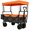 Orange + Steel+3, variant on YANGXUN Heavy Duty Utility Wagon Cart 480Lbs High Capacity Folding Garden Stroller with Sun Shield and Protective Mosquito Cover All Terrain Wheels Orange