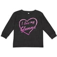 thumbnail image 3 of Inktastic I Love My Glamma in Pink Chalk Heart Boys or Girls Long Sleeve Toddler T-Shirt, 3 of 5
