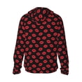 thumbnail image 3 of Uemuo Sexy Red Lips Kiss Pattern Women's Full Zip UPF 50+ Sun Protection Hoodie Jacket Long Sleeve Sun Shirt Hiking Outdoor Performance with Pockets-Large, 3 of 9