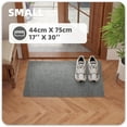 thumbnail image 4 of PABUBE Doormat for Inside 17"x30", Door Rug for Entryway Indoor, Dirt Trapper, Non Slip Entryway Rug Washable Welcome Mat Inside, Absorbent Entry Mat Low Profile Entry Rug Indoor Doormat, Dark Gray, 4 of 8