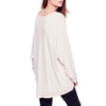 thumbnail image 2 of Free People Womens Take It Off Textured Pullover Sweater, Off-White, X-Small, 2 of 3