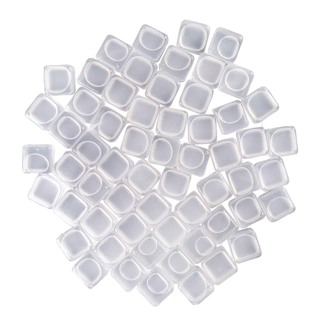 Cubitos de hielo reutilizables VOJP de plástico blanco transparente, 60 unidades