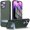 Blackish Green, variant on MyBat Pro Beyonder Series Case with Tempered Glass with Kickstand for Apple iPhone 14 Plus (6.7) - Dark Blue