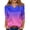 Hot Pink&05^0129L, variant on Garbnen Womens Satin Top Gradient V Neck Women's 3/4 Length Sleeve Tops Fitted Spring Trendy Color Block Tunic Tops for Women Blue L