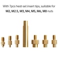 thumbnail image 2 of Zootealy Assorted Copper Insert Nuts and Heat-Set Tips Kit for M2/M3/M5/M6 3D Printers - 345pcs + 7pcs, 2 of 6