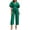 Army Green, variant on Womens Solid Color V Neck Puff Short Sleeve Jumpsuit Self Tie Waistband Cropped Wide Leg Relaxed Fit Lightweight Textured Fabric Casual One Piece Capri Length Romper Outfit